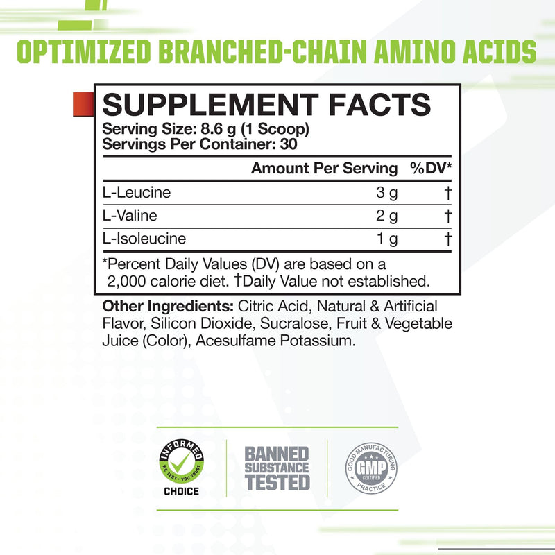 [Australia] - MusclePharm Essentials BCAA Powder, Pre & Post Workout Recovery Drink, Supports Muscle Recovery & Energy, Essential Amino Acids, 30 Serv, Fruit Punch 