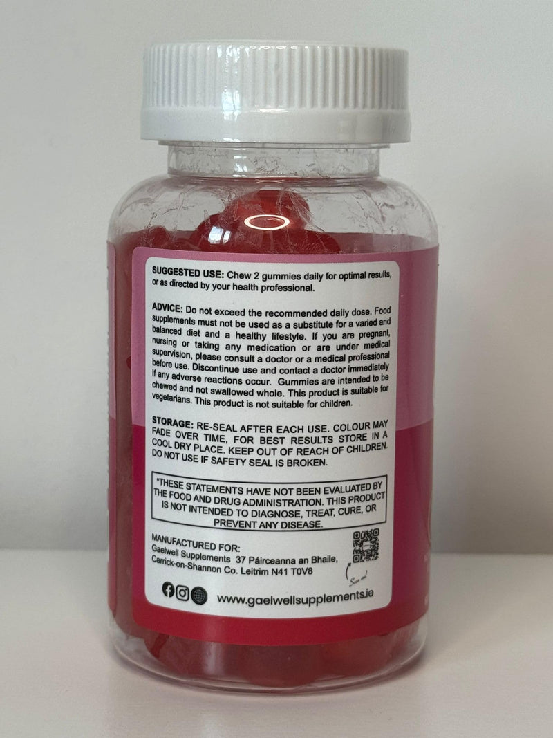 Biotin + Collagen Gummies - High Strength 5000mcg Biotin, Marine Collagen, Vitamin C, Zinc - Hair Growth, Skin & Nail Support - Gluten-Free, Vegan-Friendly, Non-GMO, 60 Strawberry Gummies Gaelwell®
