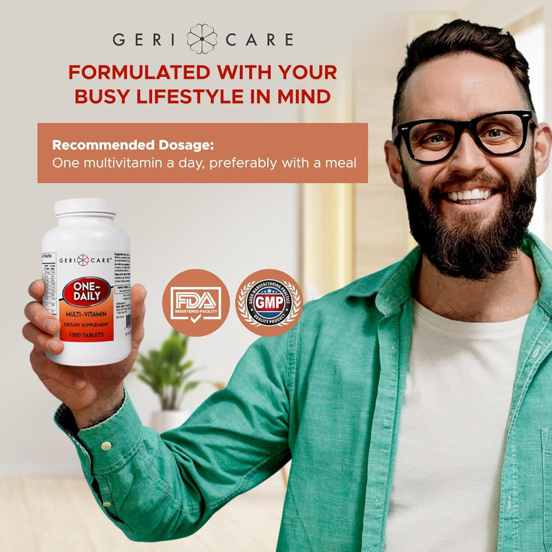GeriCare Multivitamin Supplement Tablets, (Bottle of 1000)