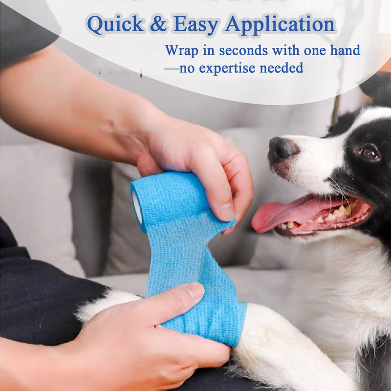 20 Rolls Self Adhesive Bandage 4 inch Self Adherent Cohesive Bandages, 10cm x 4.5m Elastic Breathable Bandage Wrap for Wriste, Sports and Stretch Athletic,Pet Vet Wrap for Horse,Dog,Cat Mixed-20 Rolls