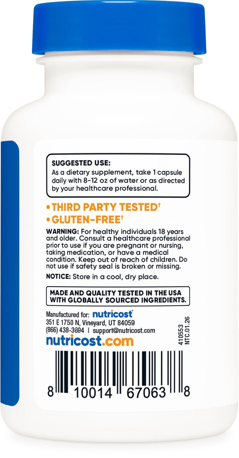 Beta Glucan 1,3/1,6, 500 mg, 60 Capsules, Nutricost