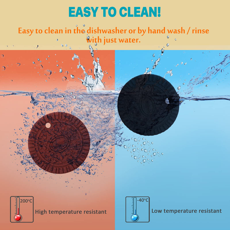 [Australia] - Chew Necklaces for Sensory Kids, 2 Pack Silicone Chewy Necklace Sensory Toys for Boys and Girls with Chewing, Autism, ADHD, SPD, Oral Motor Anxiety Pendant for Adults Black&Brown 