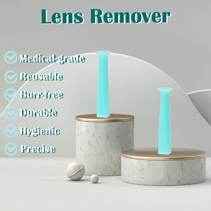 [Australia] - 12PCS Hard Contact Lens Remover Tool with Storage Box Eye Care Inserts Removes Reusable Suction Cup Remover Contact Plunger Eye Contact Remover for RGP/OK/Scleral Lenses green 12pack 