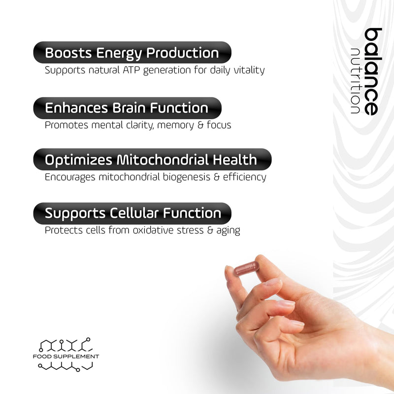 PQQ 20mg 120 Capsules Pyrroloquinoline Quinone Supplement – High Purity >99% - PQQ Disodium Salt – Bioavailable Form - Vegan Anti-Aging Support - Mitochondrial Cellular Natural Energy Booster