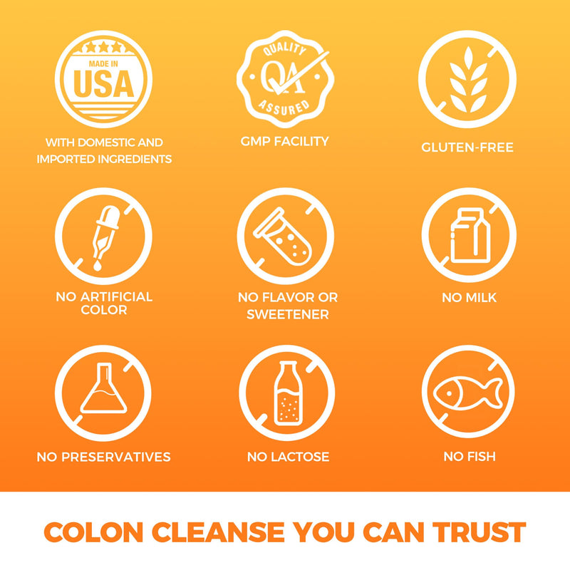 Vitamin World Colon Cleanse & Detox, 240 Capsules | With Psyllium Husk, Senna, Probiotics, Dietary Fiber & Herbal Blend – Supports Gut Health & Constipation Relief, Gluten-Free