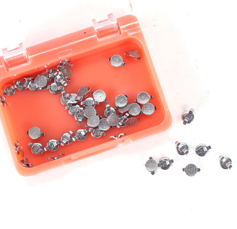[Australia] - 50Pcs/Box Dental Orthodontic Lingual Button Bondable With Cleat Mesh Round (Bondable Lingual Cleat Small) Bondable Lingual Cleat Small 