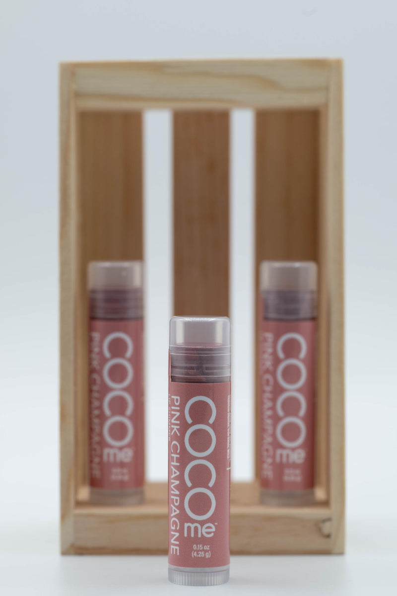 CocoMe Color Tinted Lip Balm (Pink Champagne) -All Natural Organic Coconut Oil and Beeswax for moisture and nourishment | Hydrates & Protects For 24 Hours, Helps Soothe & Repair, Rich in Vitamin E & A (Pink Champagne) Pink Champagne