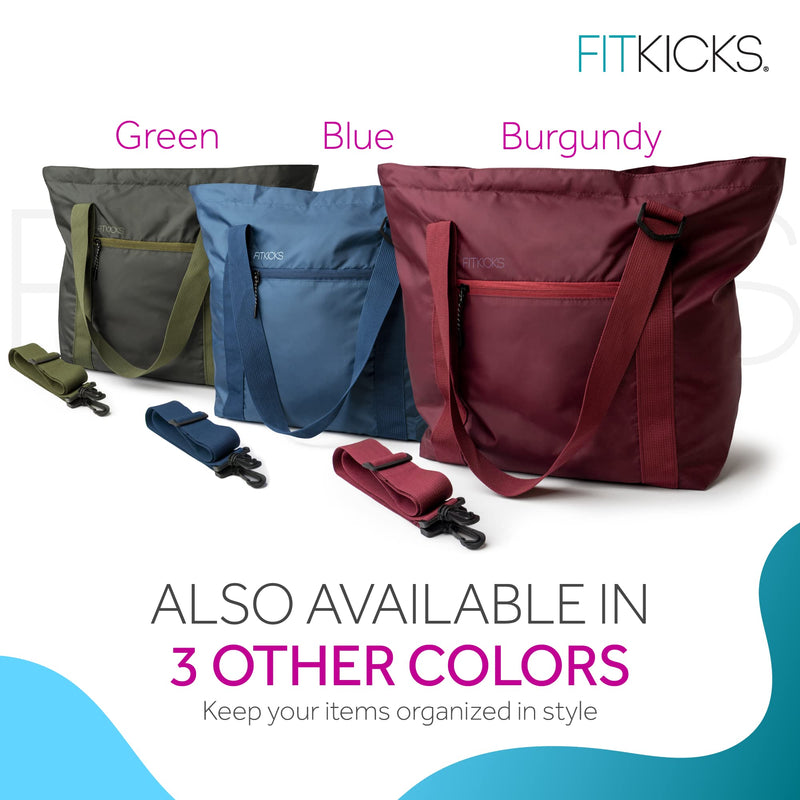 FITKICKS Hideaway Packable Duffle, Large Duffle Bag for Travel, Black