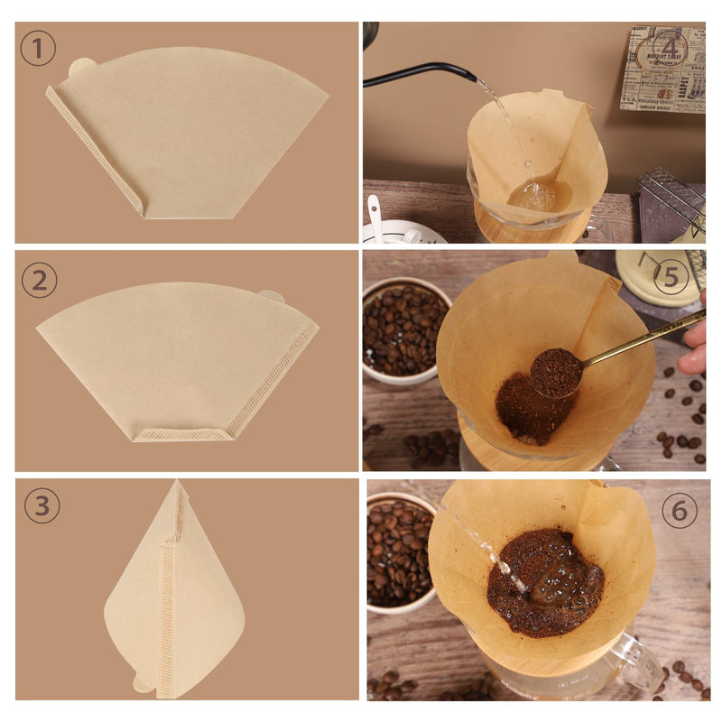 [Australia] - 200 Count Coffee Filter #2, 2 Coffee Filters Cone Unbleached Disposable Coffee Filters 2 Cone Paper Fits for Drip and Compatible with Pour Over Coffee Maker(2-6 Cup) 200 