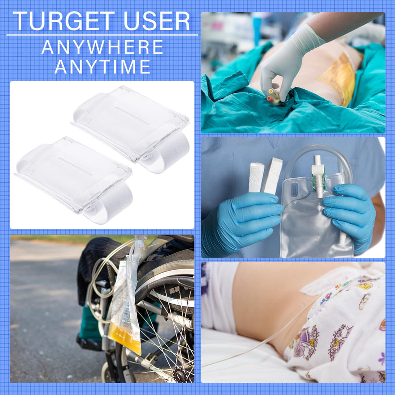 [Australia] - Tondiamo 2 Pcs Feeding Tube Holders Elastic PEG Feeding Tube Belt G Belt for Gastrostomy J PEG Peritoneal Dialysis Abdominal Pouch Pad Accessories, Adjustable and Washable, 28-43 Inch Waist 