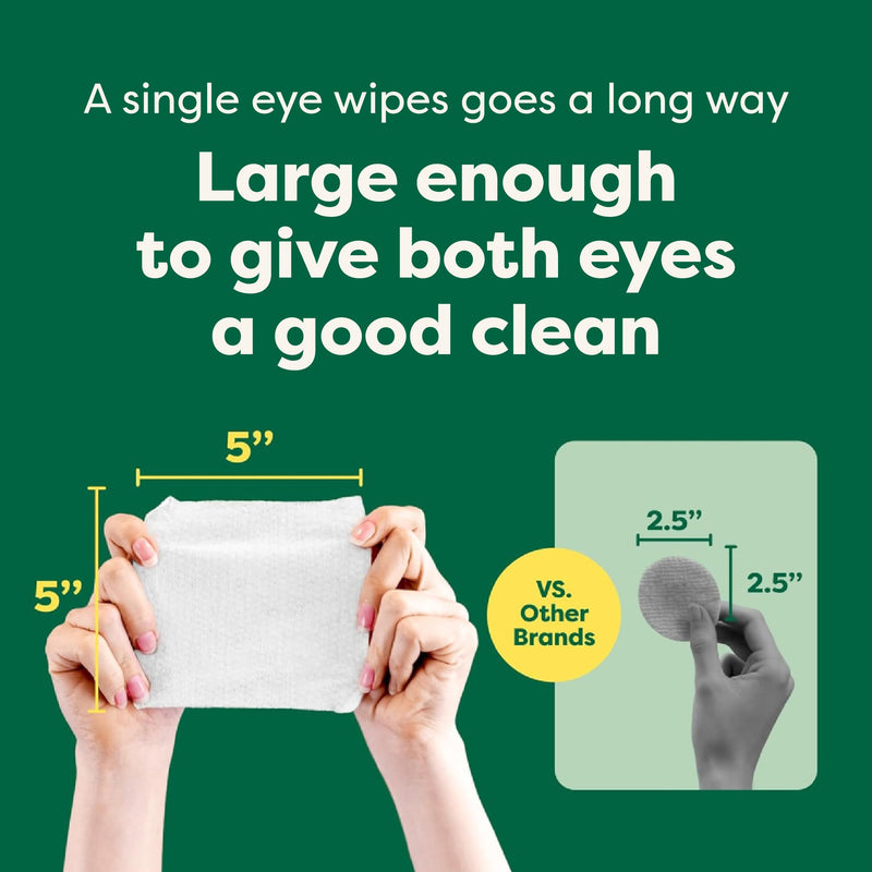 Earth Rated Dog Ear Wipes & Dog Eye Wipes Bundle - Includes 60 Hypoallergenic Plant Based Ear Wipes & 60 Hypoallergenic Plant Based Eye Wipes - PawsPlanet Australia