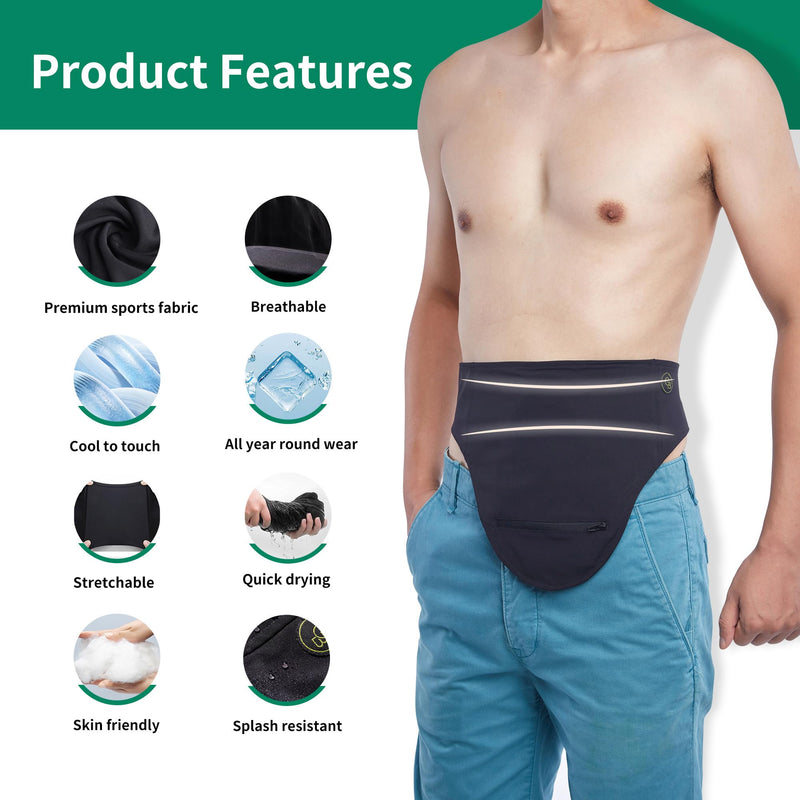 [Australia] - Ostomy Belt ™- Comfortable Colostomy Belt, Support Ostomy Bag Covers, Ostomy Belt for Men and Women - Adjustable Ostomy Support Belt-Ostomy Wrap (Medium) Medium 