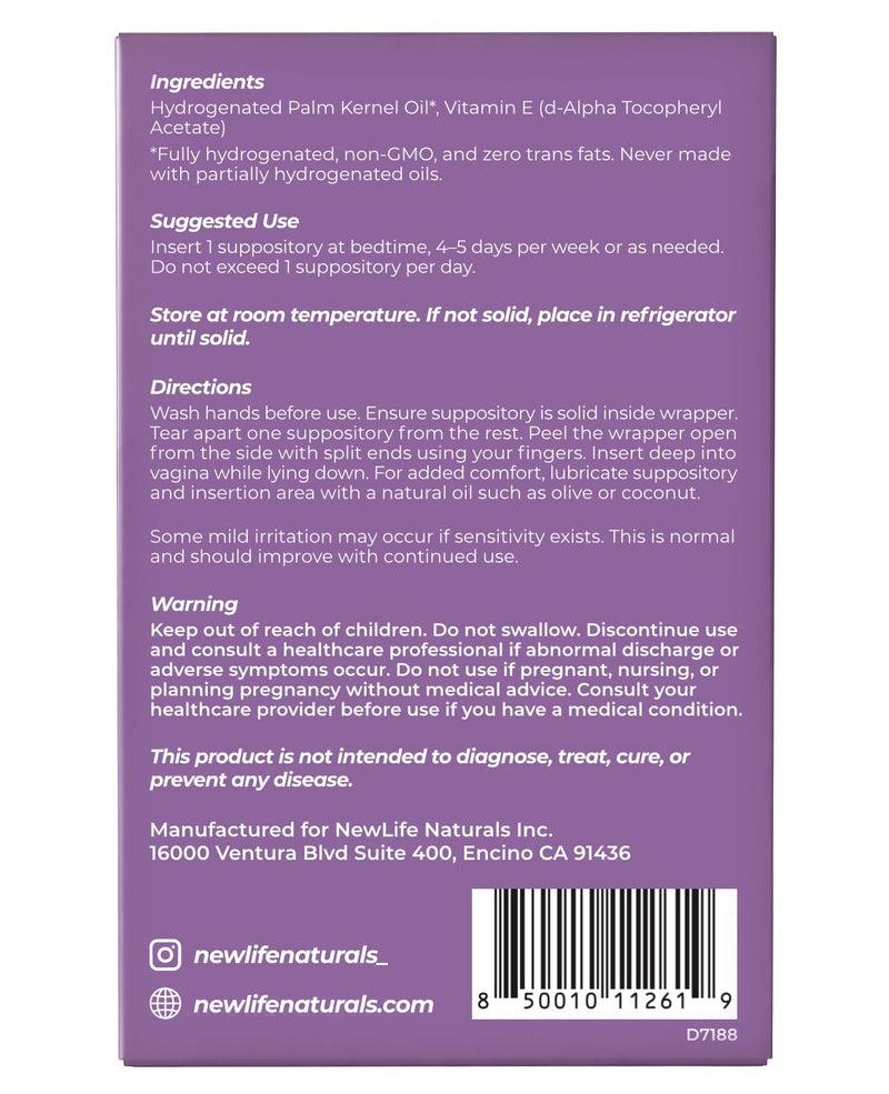 NewLife Naturals ESoothe Ultra Vitamin E Suppositories for Women | 100 IU 2.5x More – Vaginal Dryness & Moisture Support – Hormone-Free – 24 Vaginal Suppositories, Made In USA -6 week supply 1 Count (Pack of 24) 100 IU Vitamin E
