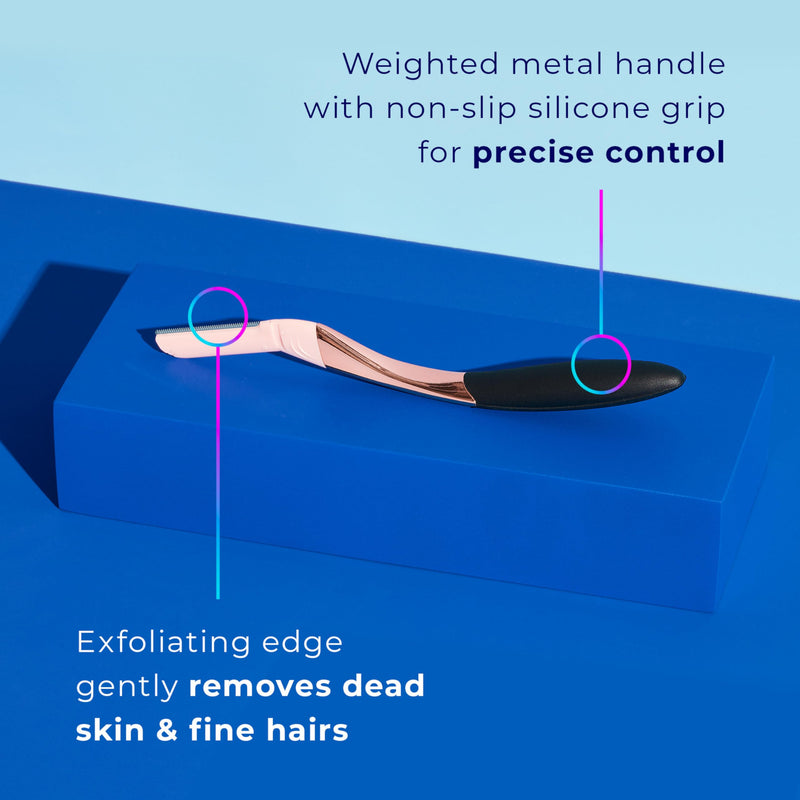 [Australia] - Schick Hydro Silk Dermaplaning Wand, Dermaplaning Tool for Face with 3 Refill Blades | Dermaplane Razor for Women Face, Dermaplane Tool, Eyebrow Razor, Face Razor, Facial Razor, Weighted Metal Handle Dermaplaing Razor +3 Refills 