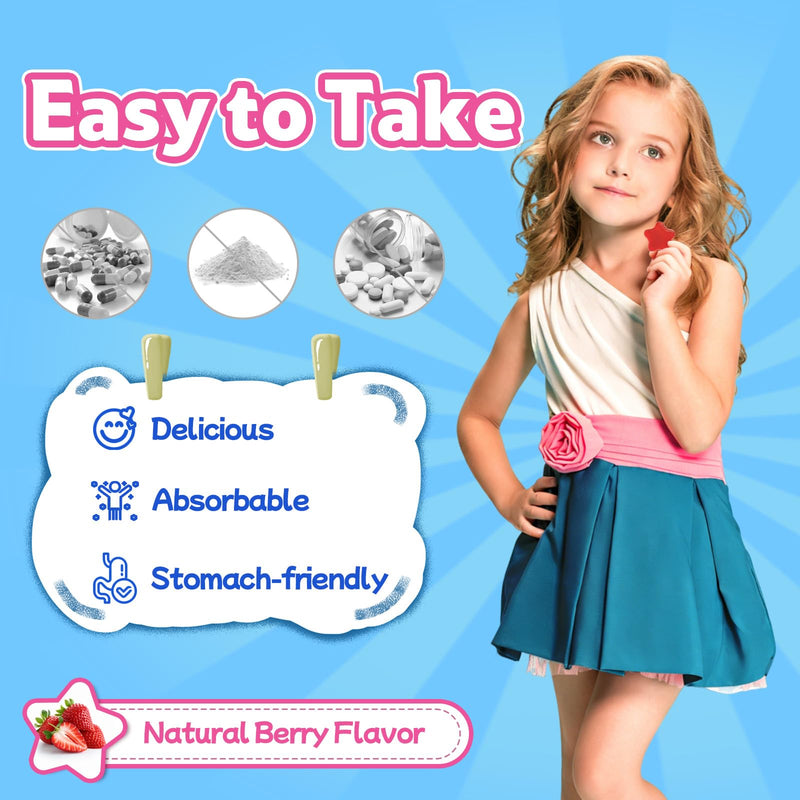 Saffron Gummies for Kids, Mood Munchies Focus Calm Gummies with Saffron Extract Supplements, Support Happy Mood & Cogntion, Individually Wrapped, Natural Berry Flavor, Sugar Free 90 Counts
