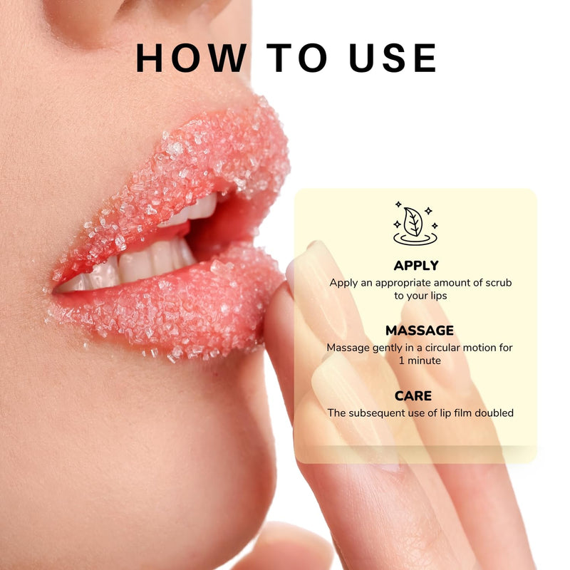 [Australia] - Lip Mask & Scrub Set(Honey + Milk Protein + Oat), Overnight Moisturizer for Cracked & Dry Lips Care, Hydrating Plumper Kit, Sugar Exfoliator Gift for Women Honey Milk 