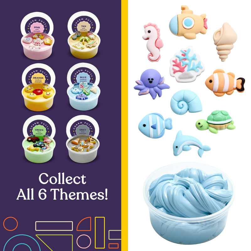 Special Supplies Sensory Therapy Putty for Kids and Adults with Cute Charms, Resistive Hand Exercise Stress Relief Therapy Putty (Sea) Sea