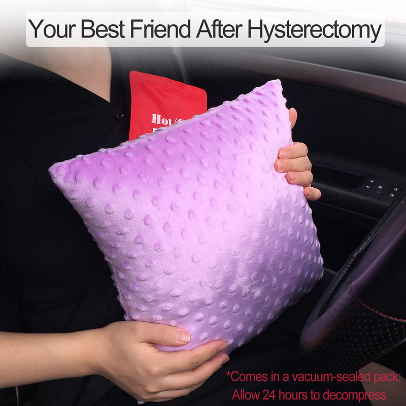 [Australia] - Heart Surgery Pillow with Pocket for After Open Heart Surgery Recovery Pillows Bypass Cardiac Coughing Comfort Patients Gifts, Minky Dot Lavender Clearance-throw Pillow Lavender 