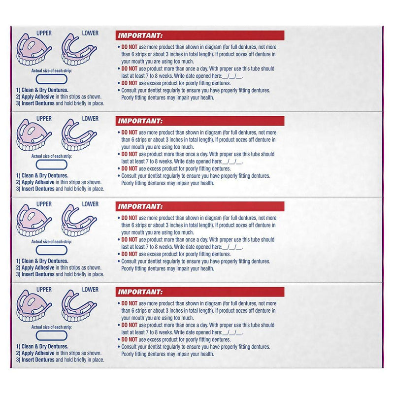 [Australia] - Fixodent Original Denture Adhesive Cream-2.4 oz, 4 pk 