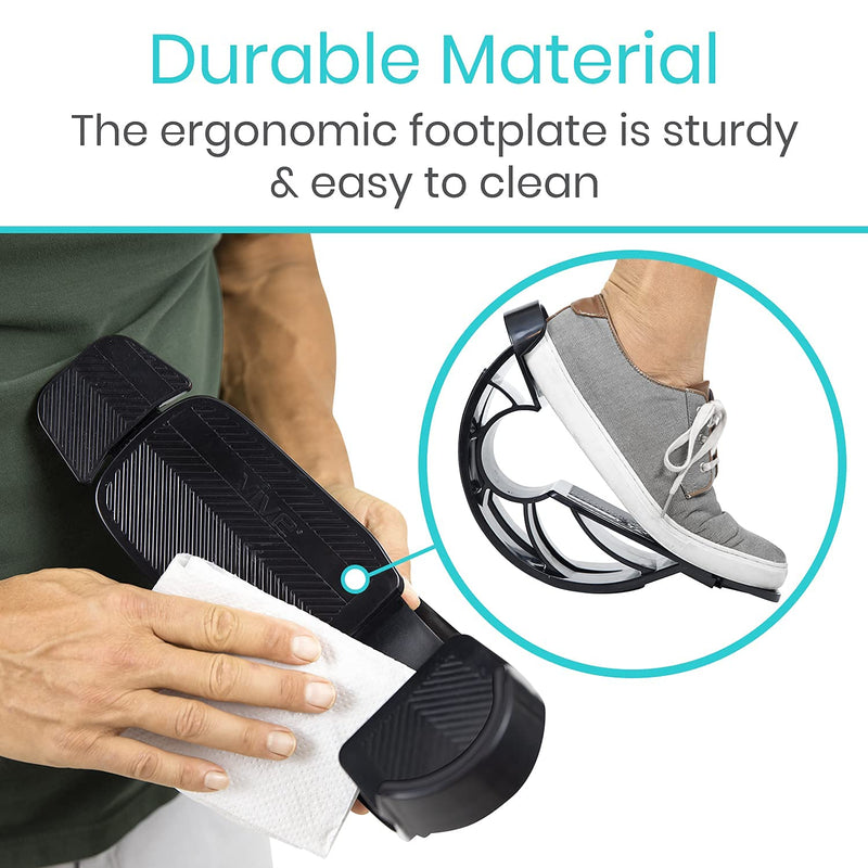[Australia] - Vive Adjustable Calf Stretcher - Foot Rocker for Plantar Fasciitis - Achilles Tendon and Ankle Stretching Device - Calf Exerciser & Strengthener for Pain Relief & Prevention - Recovery Equipment Black 