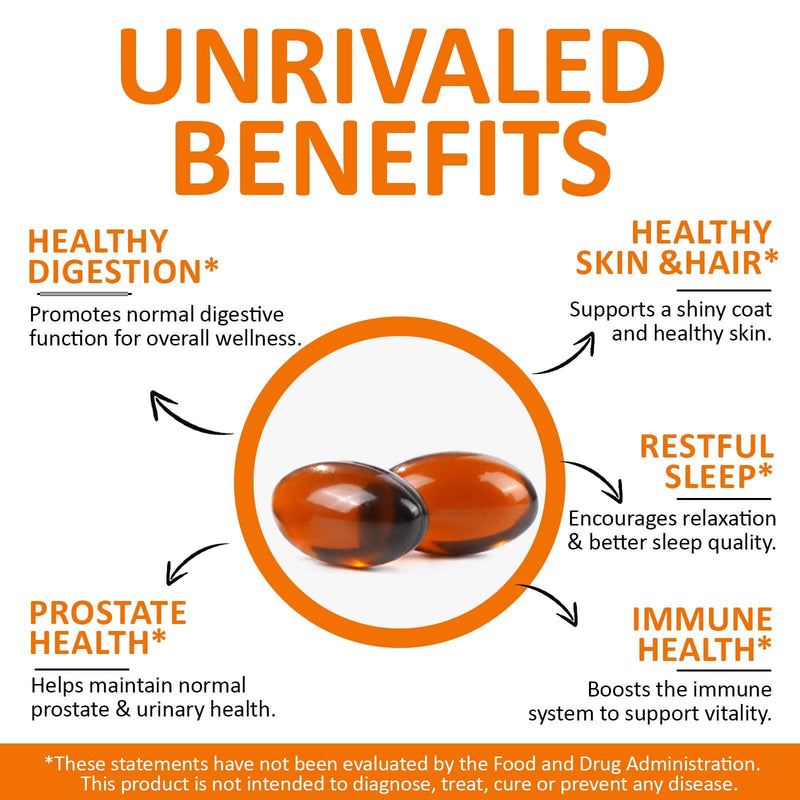 Pumpkin Seed Oil Capsules - 1000mg per Softgels, Cold Pressed & Efficient Absorption, Essential Fatty Acids & Phytosterols & Supports Hair Growth, Urinary, 300 Softgels 2bag. 300 count (Pack of 2)