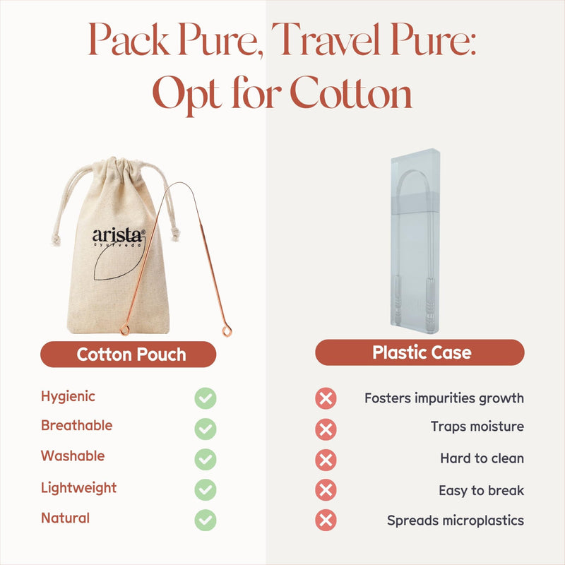 [Australia] - Arista Copper Tongue Scraper for Adults & Kids ‚Äì 100% Pure Copper Tongue Cleaner ‚Äì Extreme Bad Breath Treatment for Adults, Oral Detox & Hygiene ‚Äì 1 Pack with Travel Pouch 