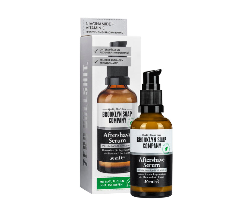 [Australia] - Brooklyn Soap Company, Aftershave Serum 50 ml - Natural care after shaving - Soothes the skin, prevents skin irritations & reduces redness 
