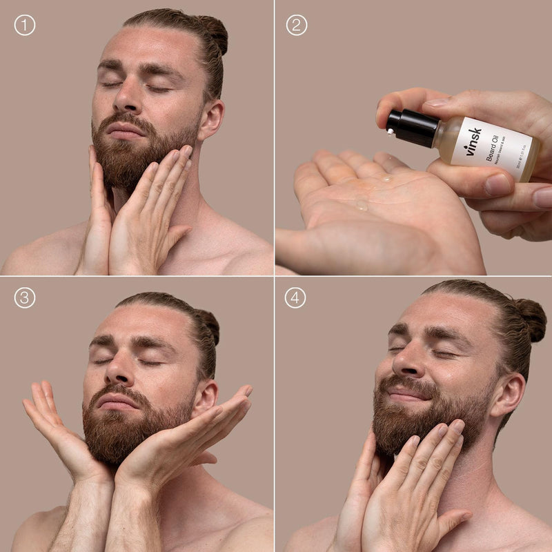 [Australia] - vinsk® Premium Beard Oil Men [30ml] for three-day stubble to full beard | 100% natural beard oil for a soft & radiant beard | Moisturizing Beard Softener I Beard oil for Men 