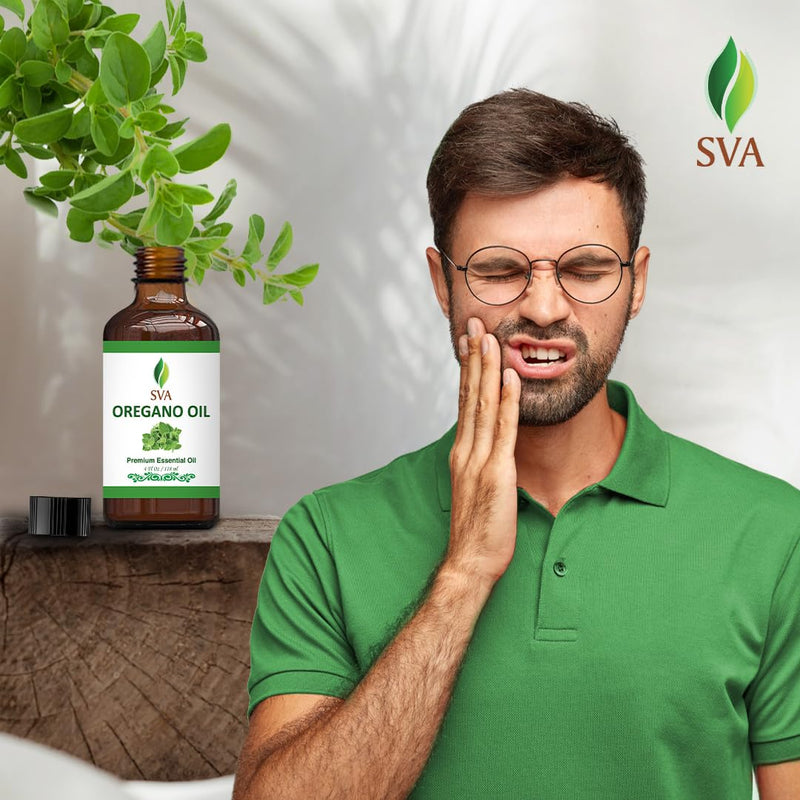 [Australia] - SVA Oregano Essential Oil 4 oz (118 ml) | Very Strong | Premium Essential Oil with Dropper for Diffuser, Dental care, DIY products & Massage 4 Fl Oz (Pack of 1) 