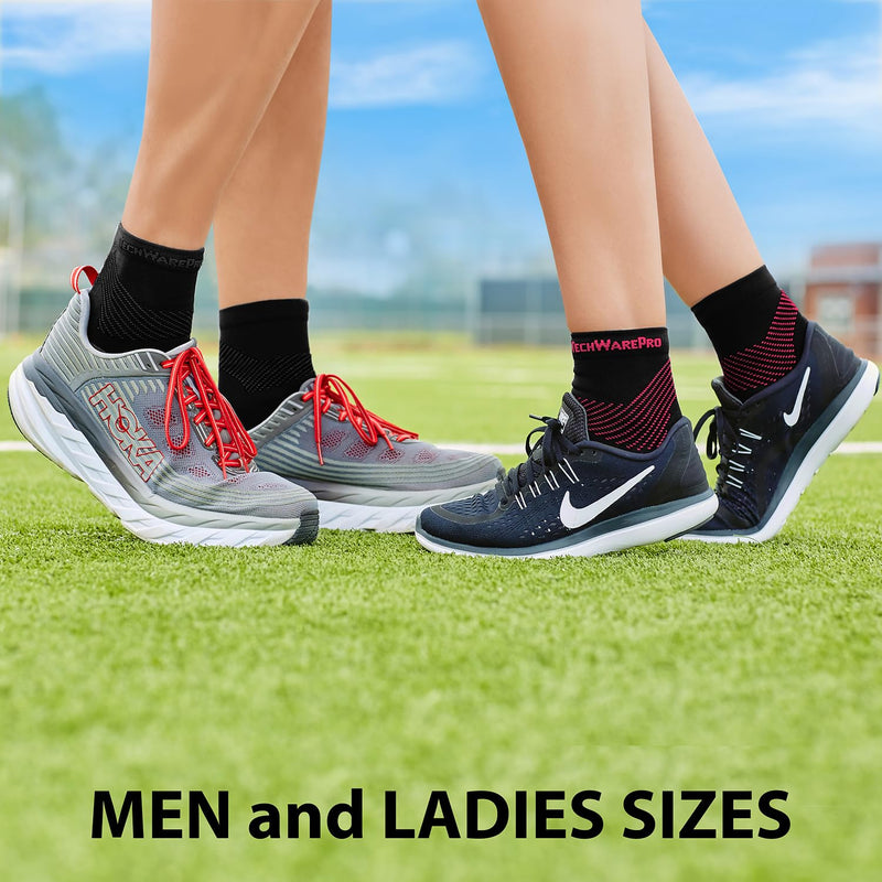 [Australia] - TechWare Pro Plantar Fasciitis Socks ‚Äì Cushion Ankle Compression Socks Women & Men. Achilles Tendonitis Brace & Arch Support Medium Black / Black 