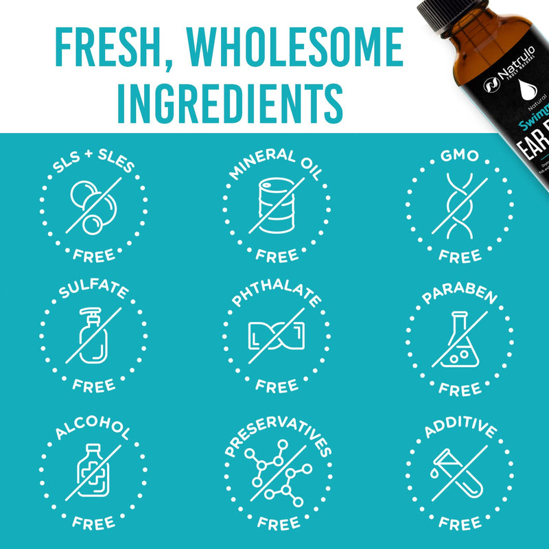 [Australia] - Natural Ear Drops for Swimmers Ear, Allergy Relief, Itching ‚Äì Swimmers Ear Drops for Clogged Ears, Itchy Ears, Soothing Ear Pain, Earache ‚Äì Drying Ear Oil Treatment for Surfer, Swimming, Kids, Adult 