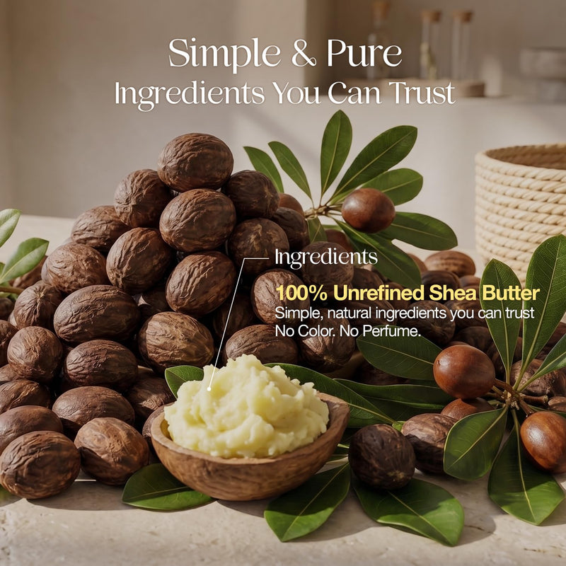 100% Pure White Shea Nut Butter 7oz Unrefined & Raw Natural Moisturizer for Skin Hair & Lips, African Shea Butter Rich in Vitamins & Antioxidants No Added Color or Fragrance 7 Fl Oz (Pack of 1)