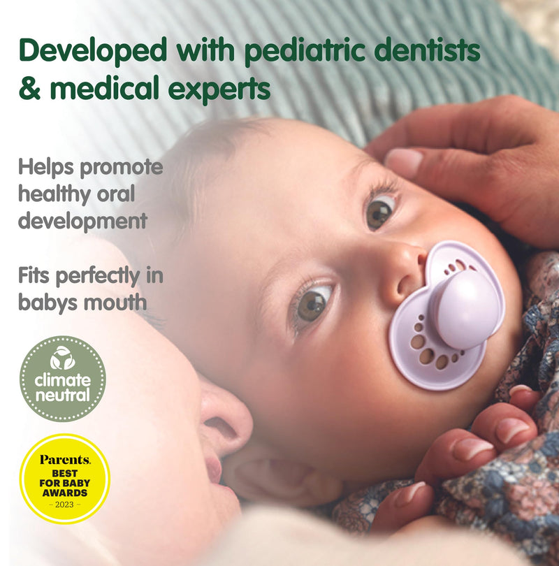 [Australia] - MAM Original Latex Pacifiers, Binky Pacifier for 0-6 Months, Natural Rubber Nipple, Made from Bio-Circular Materials, Easy to Clean, with Sterilizer Case, 2 Count Binkies Unisex 0-6 Month 