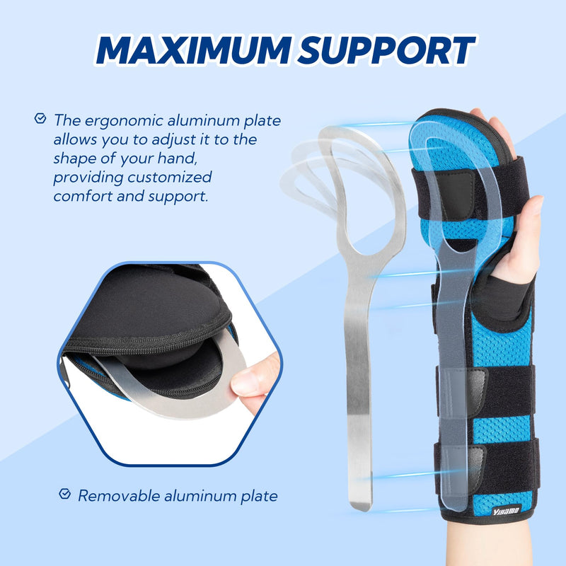 Resting Hand Splint, Stroke Hand Wrist Brace for Carpal Tunnel Wrist Night Support, Pain Relief for Stroke Recovery, Flexion Contractures, Arthritis, Tendonitis, Right Hand, L