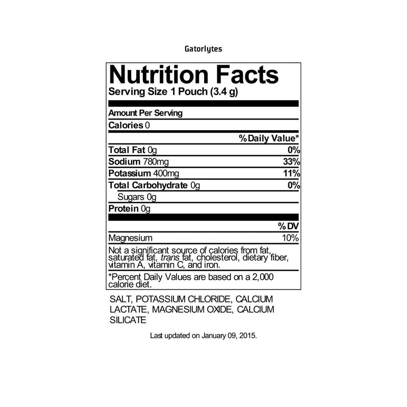 [Australia] - Gatorade Endurance Gatorlytes, 0.12 Ounces (Pack of 20) Unflavored 0.12 Ounce (Pack of 20) 