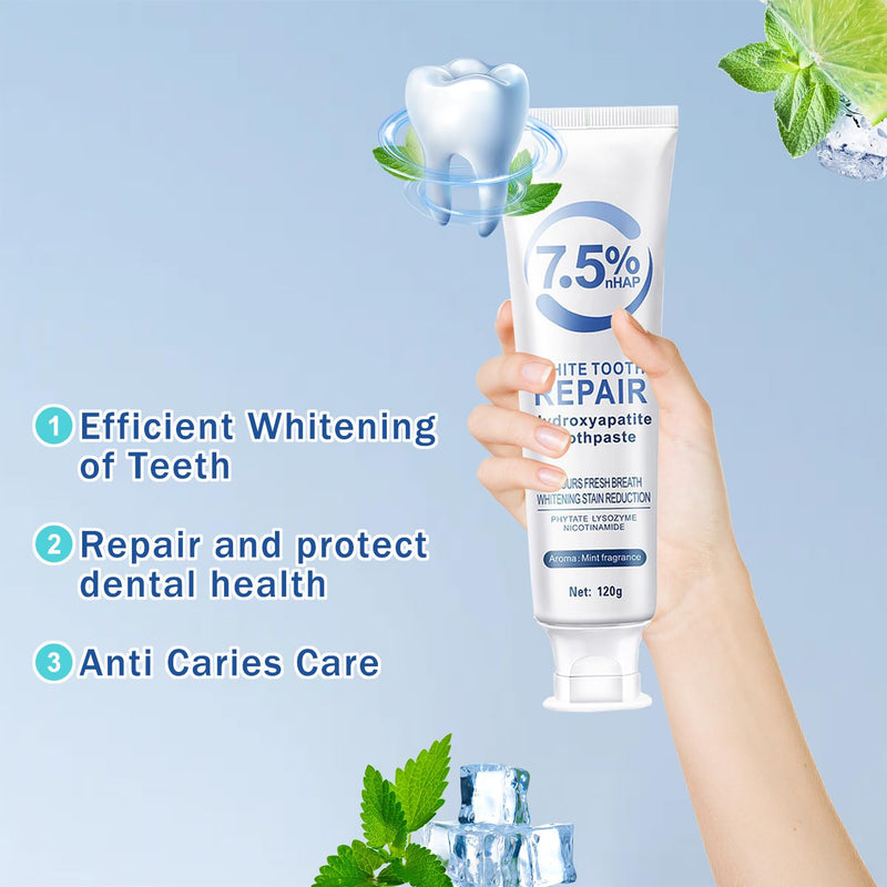 [Australia] - 2Pcs Hydroxyapatite Toothpastes for Enamel Protection and Tooth Strengthening, Fresh Breath, Deep Cleaning Care Toothpaste 