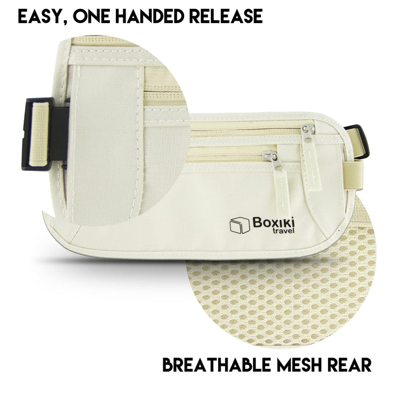 Complete RFID Travel Security Set - Hidden Money Belt and Sleek Neck Wallet - Ultimate Protection for Your Valuables on the Go.