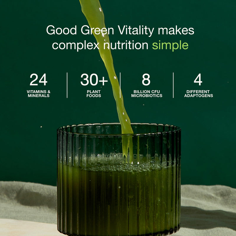 Greens Powder by Nuzest – Good Green Vitality – Filled with Vitamins, Minerals & Superfoods – Vegan Multivitamin Greens Drink - Gluten Free - Dairy Free - 120g - 10 Servings 120 g (Pack of 1)