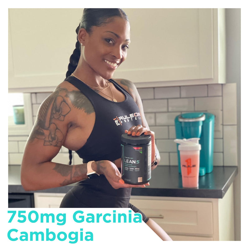 [Australia] - Rule 1 R1 Lean5, Blue Razz Lemonade - 11.9 oz - Stimulant-Free Formula with CLA, Garcinia Cambogia Extract & Carnitine - 60 Servings 
