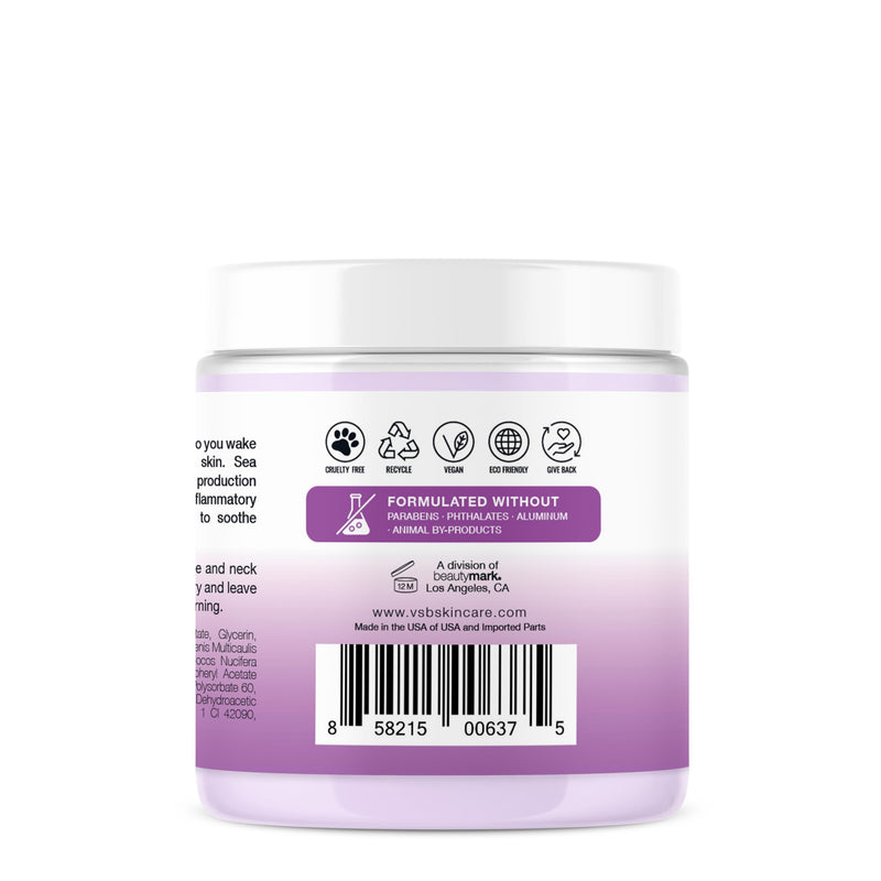 Vitamins and Sea Beauty Sea Lavender Chamomile Sleep Mask – Overnight Hydration Face Mask with Botanicals, Deep Moisturizing & Firming, 8.5 oz