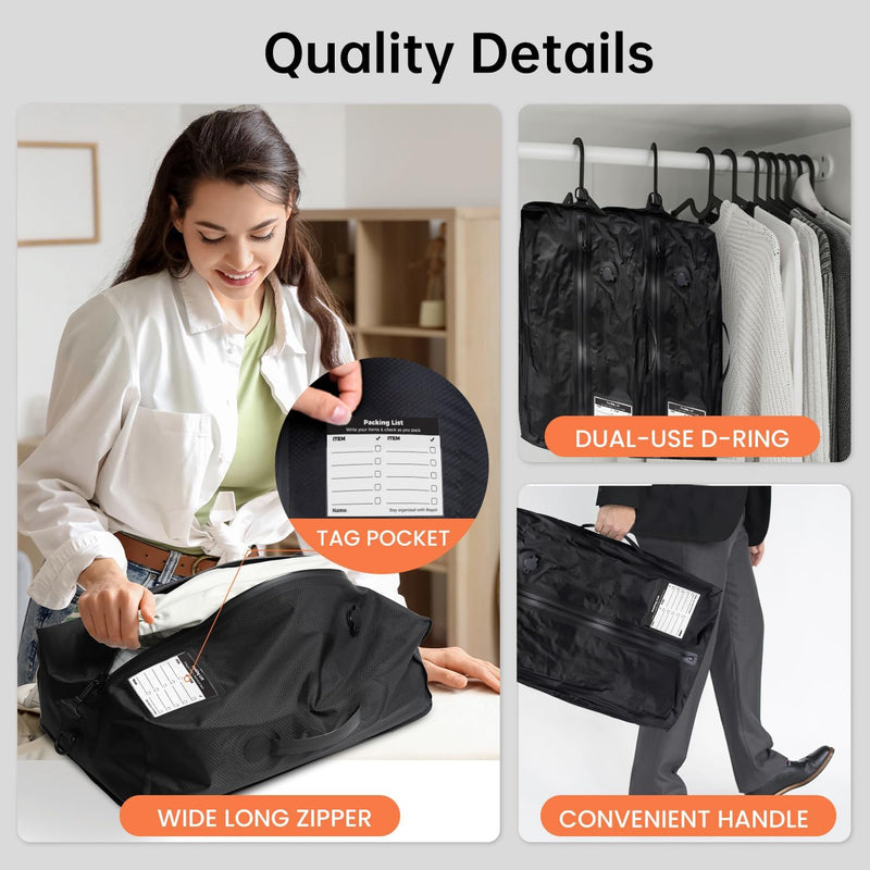 BAGAIL 4 Compression Packing Cubes and TPU Travel Vacuum Bags