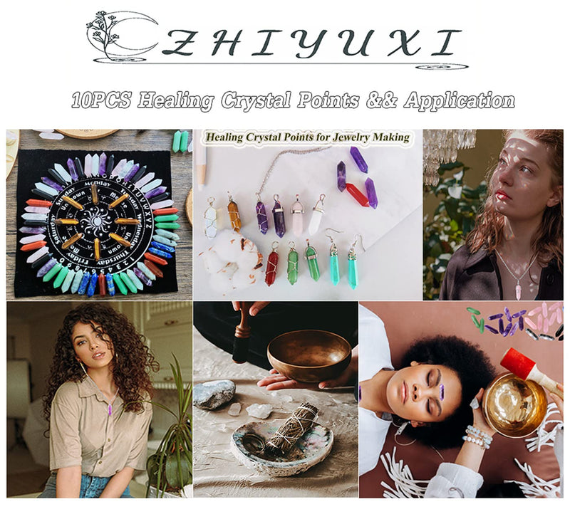 [Australia] - Amethyst Crystal Rock Amethyst Stone Healing Crystals and Stones Gemstone Tumbled Polished Energy Reiki Healing Stones Crystal Wand Meditation Decor Gifts 10 Pcs A # Amethyst 