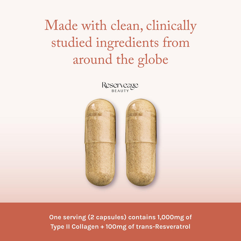 Reserveage Beauty Collagen Booster - Supplement for Skincare & Joint Health - Supports Healthy Collagen Production for Women - 60 Capsules (30 Servings) 60 Count (Pack of 1)