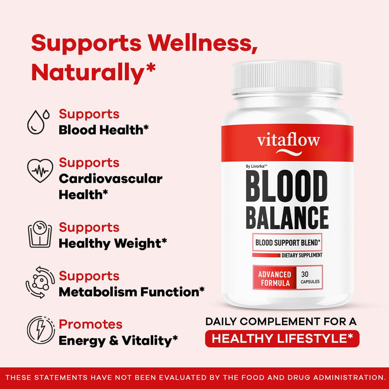 VitaFlow Capsules - Official Balance Supplement Support Capsule, Vitaflow All Natural Premium Advanced Formula, Vita Flow Pills Balance Support, 30 Capsules for 1 Month