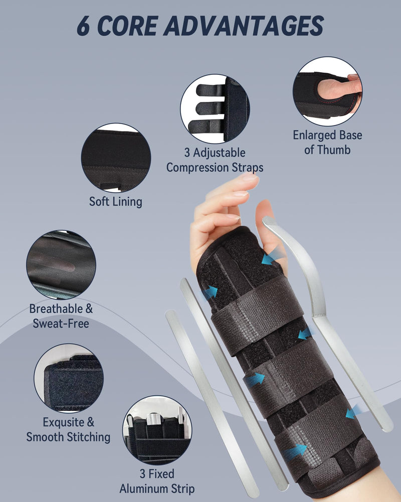 [Australia] - Carpal Tunnel Wrist Brace - 2 Pack Adjustable Wrist Wraps, 3 Straps & 3 Aluminum Bars Support for Women Men Office Home Fitness Use for Arthritis Tendonitis Sprain Discomfort Wrist Bands (Medium) Medium 