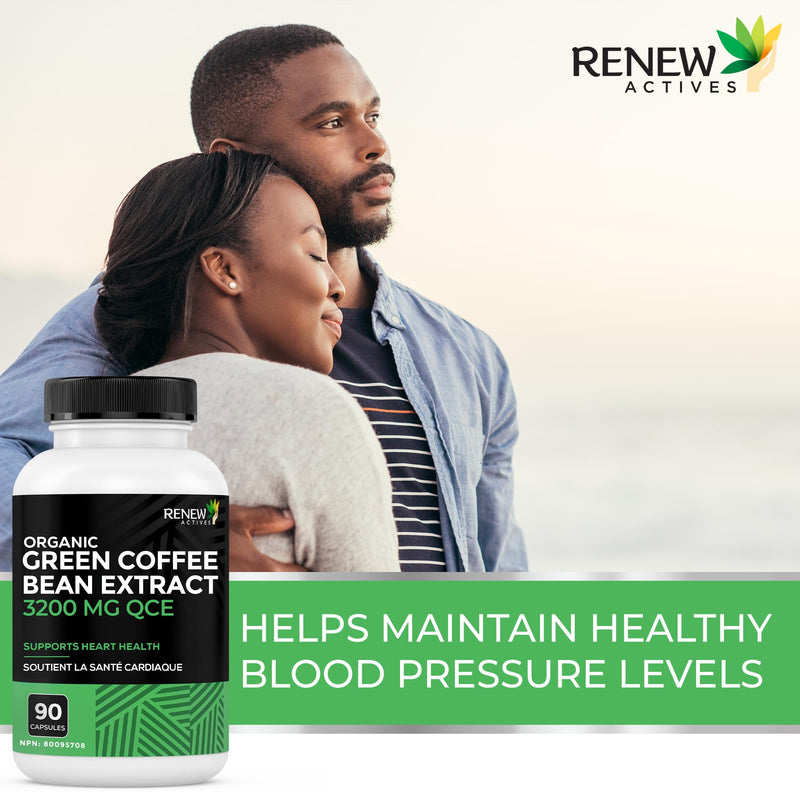 [Australia] - Renew Actives High Potency Green Coffee Bean Extract - 800mg per Serving Green Coffee Bean Extract with 50% Chlorogenic Acid for Antioxidant Benefits - Made in Canada - 90 Vegan Capsules 
