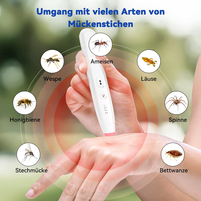 [Australia] - KINREECELL insect bite healer, mosquito bite heat pen, small and handy electric mosquito bite healer, rechargeable, for treating insect bites, relieving itching and swelling 