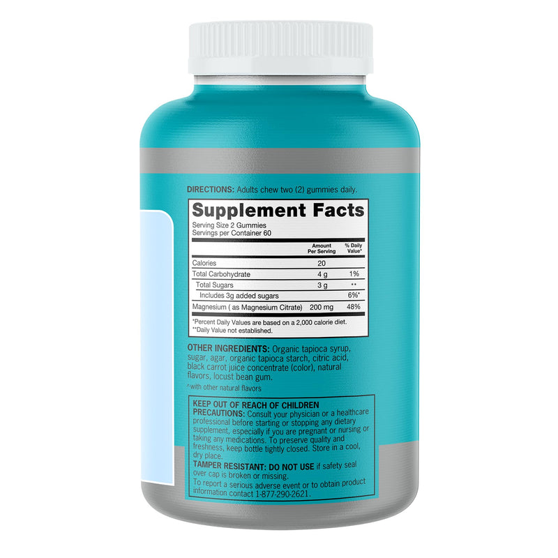 [Australia] - Qunol Magnesium Gummies for Adults, 200mg Magnesium Citrate Gummies, High Absorption Magnesium Supplement, Supports Nerve Health, Bone Health, Muscle Health, Vegetarian, 120 Count Berry 120 Count (Pack of 1) 