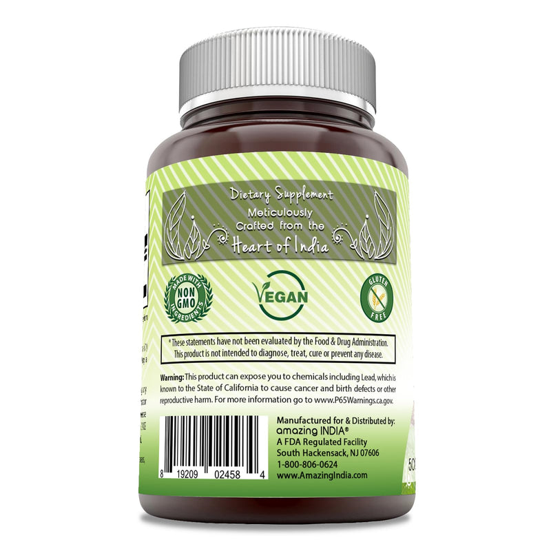 [Australia] - Amazing India Arjuna (Made with Natural Arjuna) 500 Mg Supplement | Vegetarian Capsules | Non-GMO | Gluten-Free | Made in USA (1 Pack | 120 Count) 