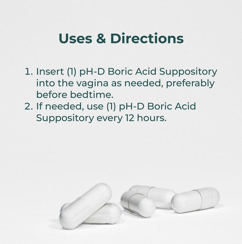 [Australia] - pH-D Feminine Health Support - Boric Acid Starter Bundle - pH-D Boric Acid Vaginal Suppositories 24 Count and 5 Vaginal Suppository Applicators 24ct W/ 5 Applicators 